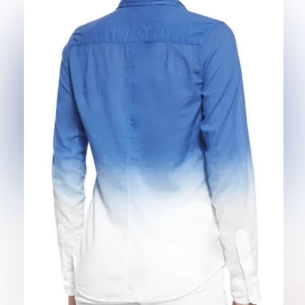 Frank & Eileen Barry Blue and White Ombre Button-Up Shirt - Picture 6 of 6